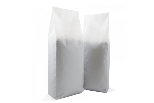 MATTE WHITE RECYCLABLE SIDE GUSSET POUCH WHOLESALE