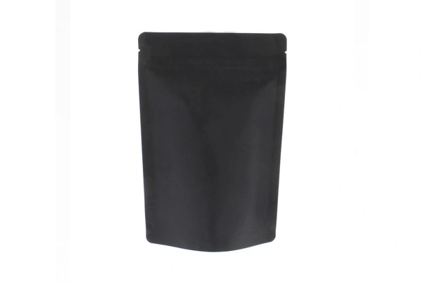 BLACK KRAFT PAPER STAND UP POUCH WHOLESALE
