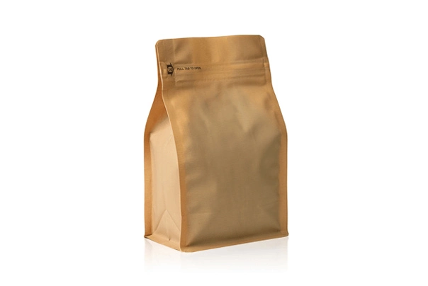 Matte Brown Recyclable Flat Bottom Pouch