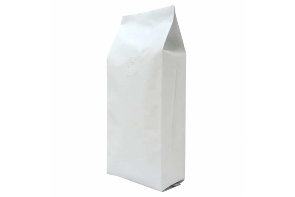 WHITE COMPOSTABLE SIDE GUSSET POUCH WHOLESALE
