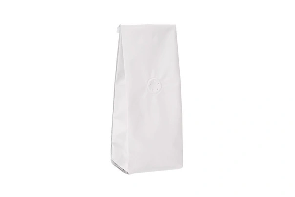WHITE KRAFT PAPER SIDE GUSSET POUCH WHOLESALE