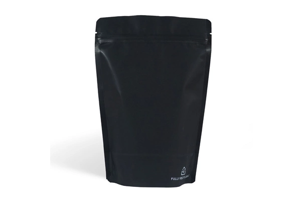 MATTE BLACK RECYCLABLE STAND UP POUCH WHOLESALE