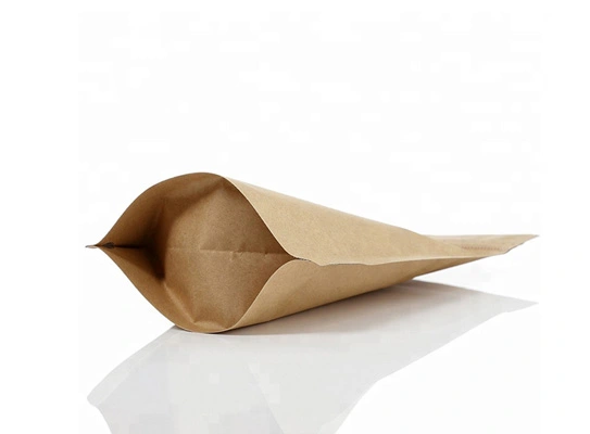 brown kraft paper stand up pouch bottom
