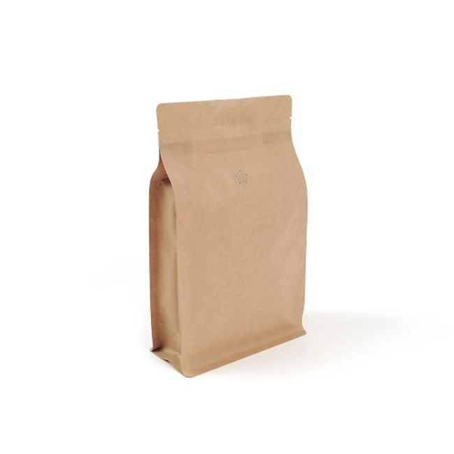 brown paper bag with clear window