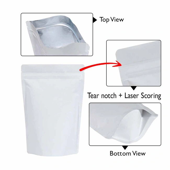 white kraft paper pouch
