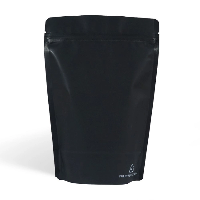 matte black stand up pouch
