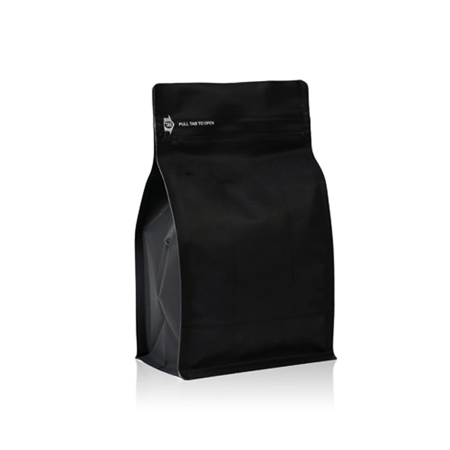 matte black coffee bags