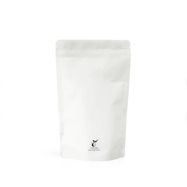 white kraft stand up pouch